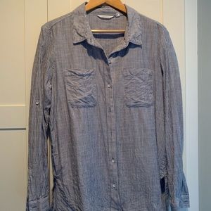 ATHLETA blue white top sz L